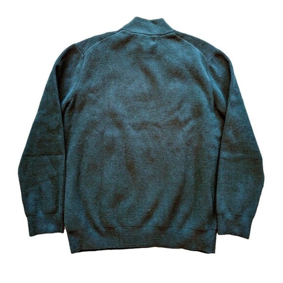 NNo7 Men's Pullover Sweater Danny Mock Neck 6421 Dark Green Large - Picture 3 of 8